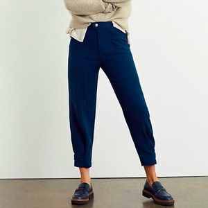 Mauve by Anthropologie - Magda Tapered Pants (Navy)